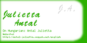 julietta antal business card